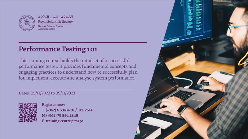 
			The Royal Scientific Society Training Centre announces its upcoming Performance Testing 101 training course. 
		